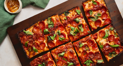 Detroit Style Pizza with Hot Honey and Cup-and-Char Pepperoni - Galbani Cheese