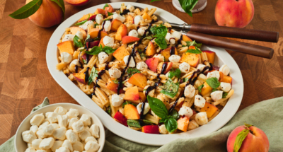 Peach Caprese Pasta Salad - Galbani Cheese