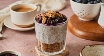 Blueberry Ricotta Chia Pudding Parfait - Galbani Cheese