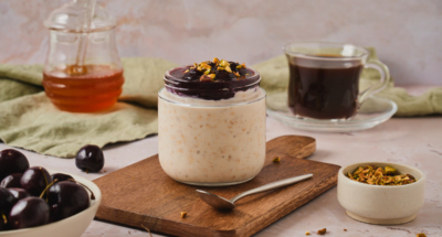 Ricotta Overnight Oats with Cherry Compote - Galbani Cheese
